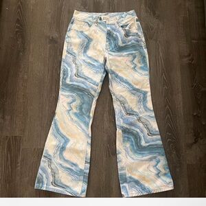 BDG Blue and White Patterned Pants